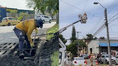 Trabajos de acueducto, energía y alcantarillado, limpieza de canales de Emcali