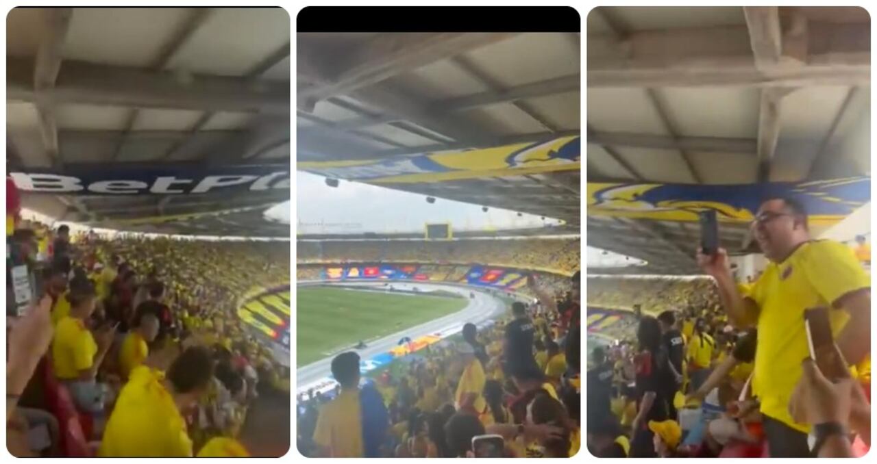 Hinchas de la Selección Colombia gritan: "Fuera Petro" en Barranquilla.