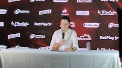 Marcela Gómez presidenta del club en rueda de prensa