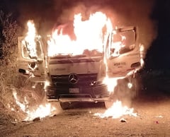 Bus de Urbaser quemado por terroristas