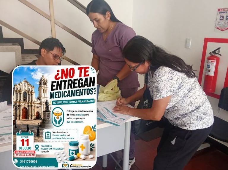 La Fundación Integral Gestión realizará este sábado 11 de julio una jornada gratuita de entrega de medicamentos en la plazoleta de la iglesia San Francisco, en Popayán.