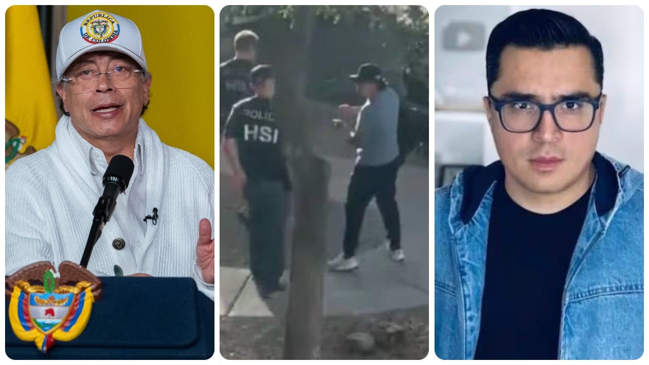 Gustavo Petro, Beto Coral y la imagen de su arresto en Arizona.