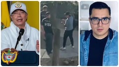 Gustavo Petro, Beto Coral y la imagen de su arresto en Arizona.