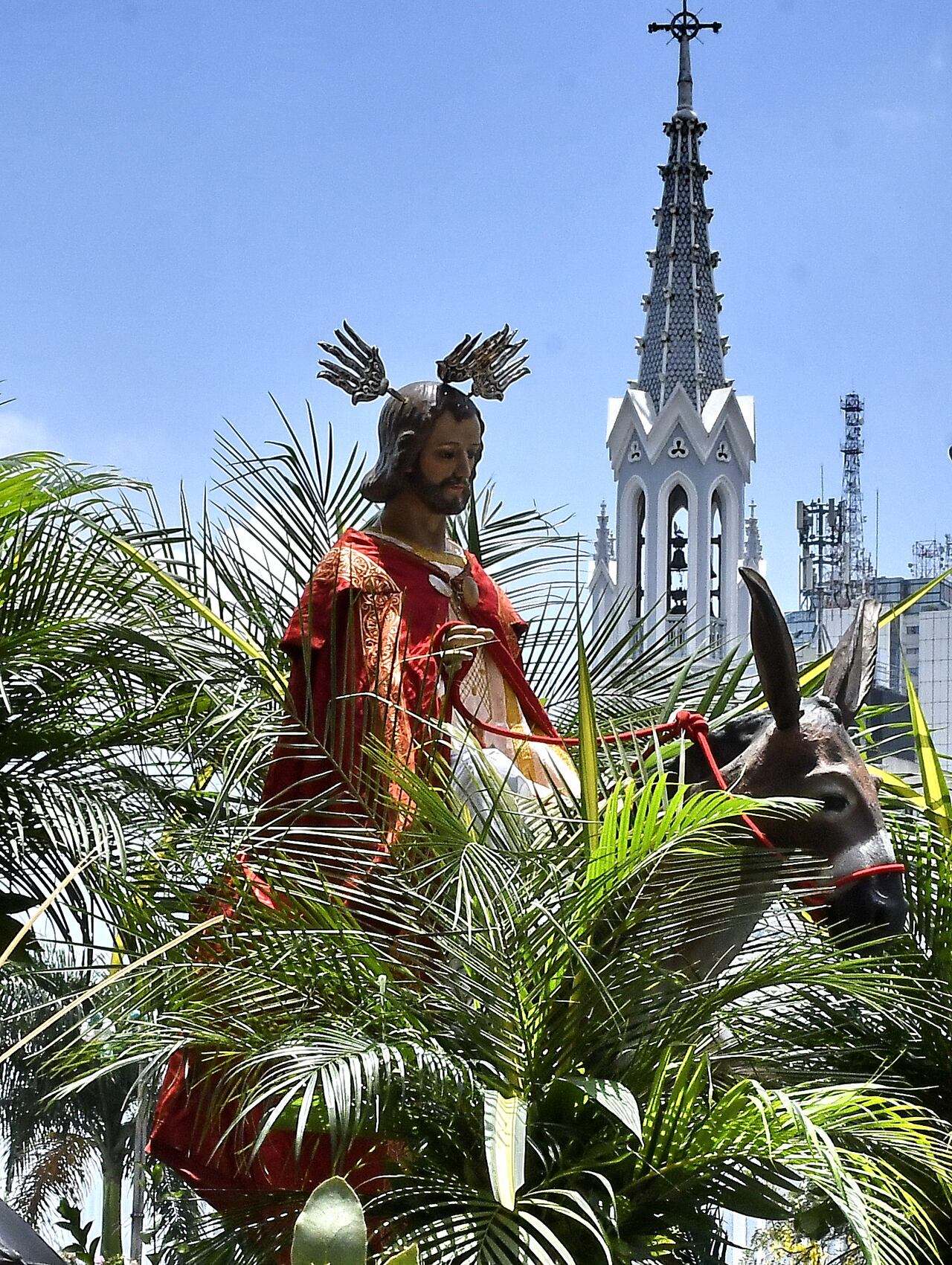 Domingo de Ramos en Cali: así se vivió la tradicional procesión en la ciudad; conmovedora bendición del arzobispo
Con la procesión tradicional del Domingo de Ramos comienza la Semana Santa. Bendición de ramos con las palabras del arzobispo de Cali, Mons. Luis Fernando Rodríguez. Fotos Raúl Palacios / El Pais.