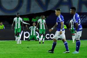 Final del fútbol colombiano entre Millonarios y Nacional