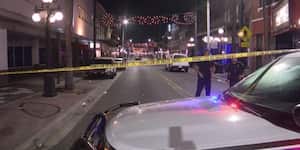 Calle cerrada debido al tiroteo.