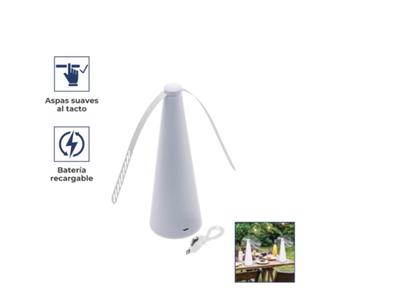 D1 lanza ventilador que es repelente de Moscas, marca Red Flag.