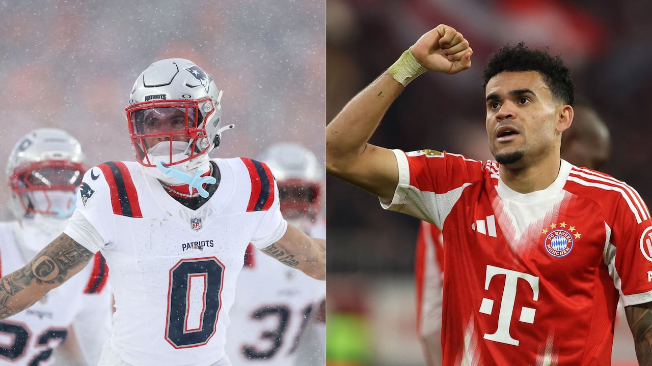 Christian González (izq.), jugador de New England Patriots, y Luis Díaz, jugador del Bayern Múnich.