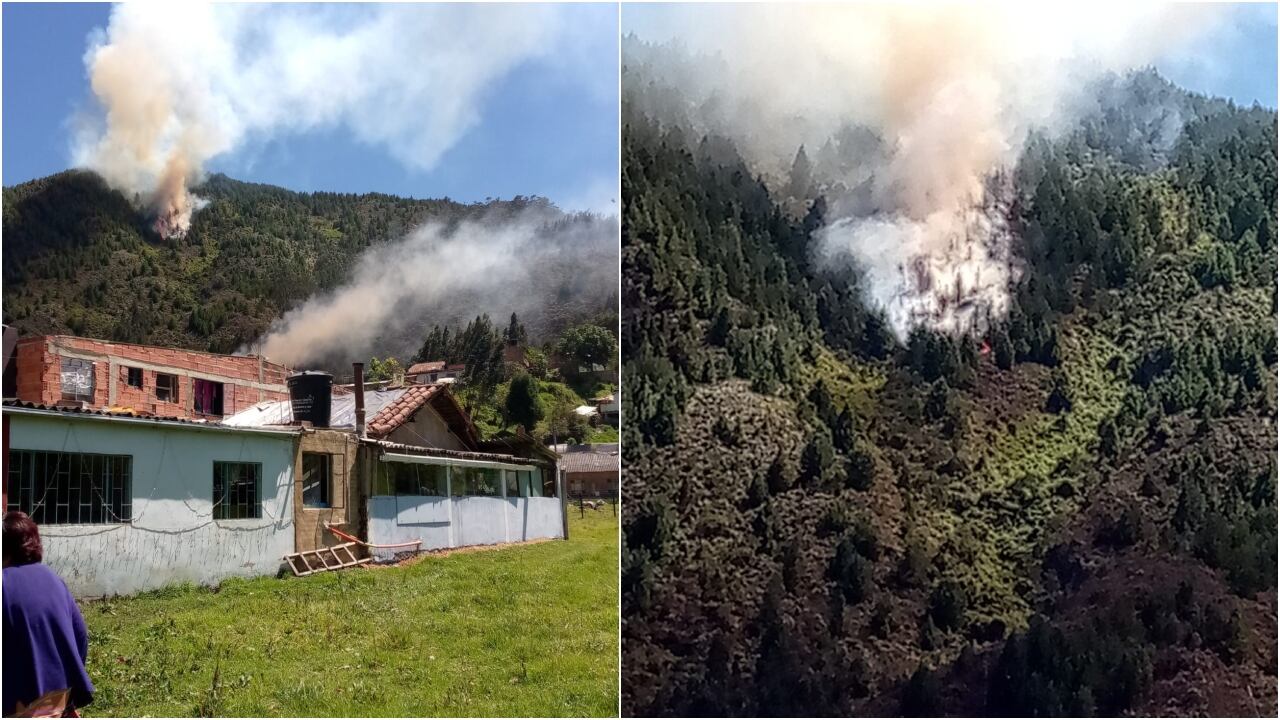 Incendio en Nemocón, Cundinamarca.