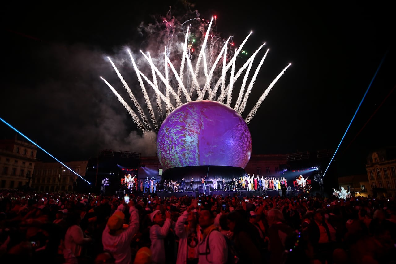 Show de luces en Bogotá