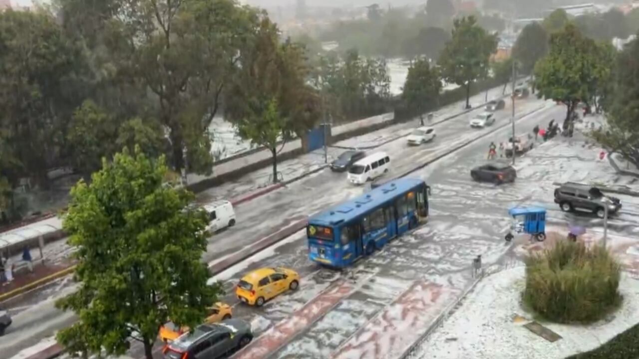 Granizada el viernes 21 de noviembre en Bogotá.