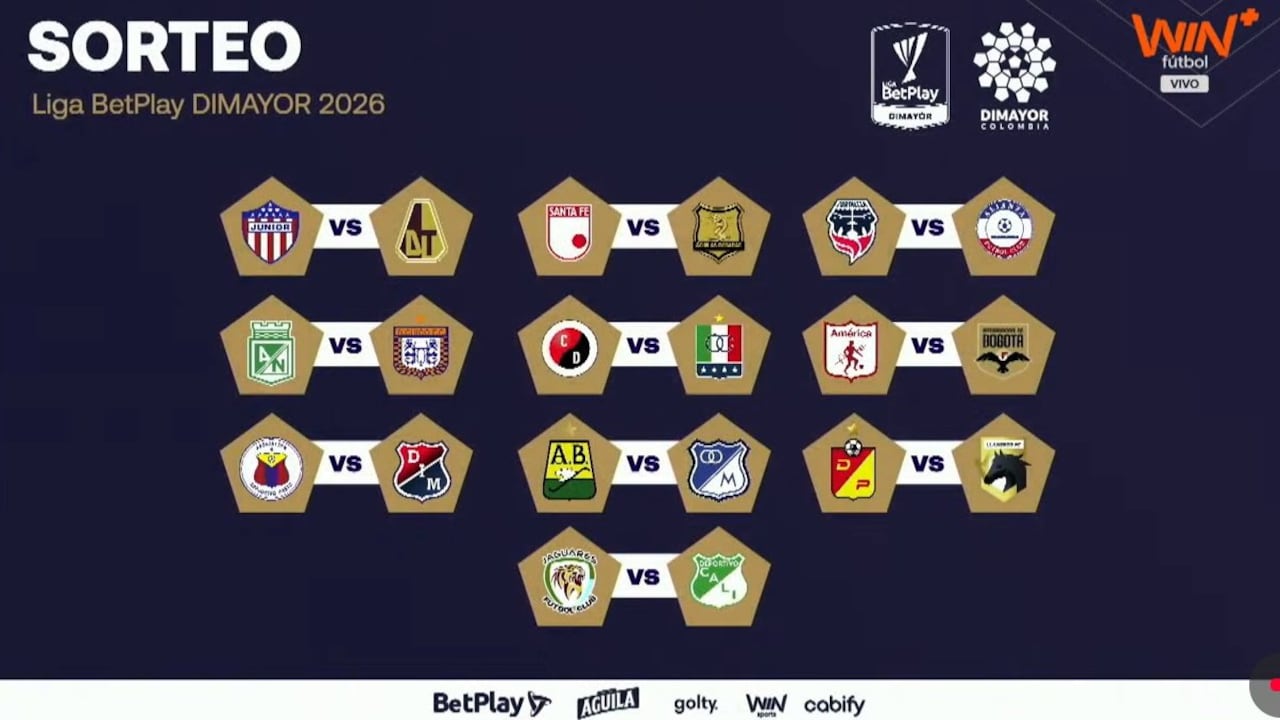 Así se jugará la primera de la Liga Betplay 2026-I.