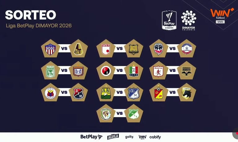 Así se jugará la primera de la Liga Betplay 2026-I.