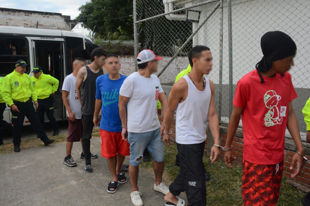 Captura de la Banda "Los del Plan”, presentados en la estación de Policía de Alfonso López.