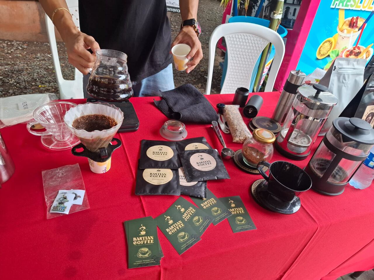Vista del aula móvil del SENA, donde se realizó la catación de las nueve muestras participantes.