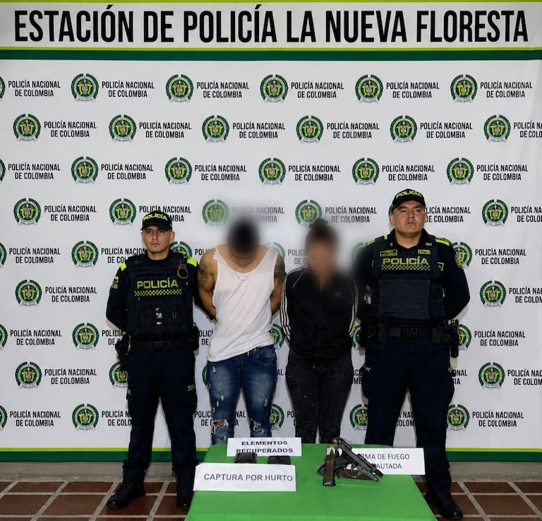 En Cali fueron capturados una mujer de 25 años y un hombre de 40 años por el hurto de un vehículo.