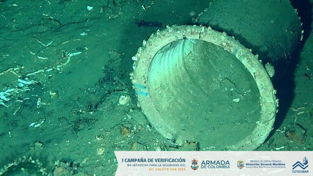 Varios de los restos son cargas industriales y que hacen parte del Patrimonio de este barco que se encontró en 2015.