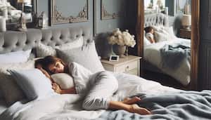 Según el Feng Shui, no es recomendable dormir frente a un espejo.