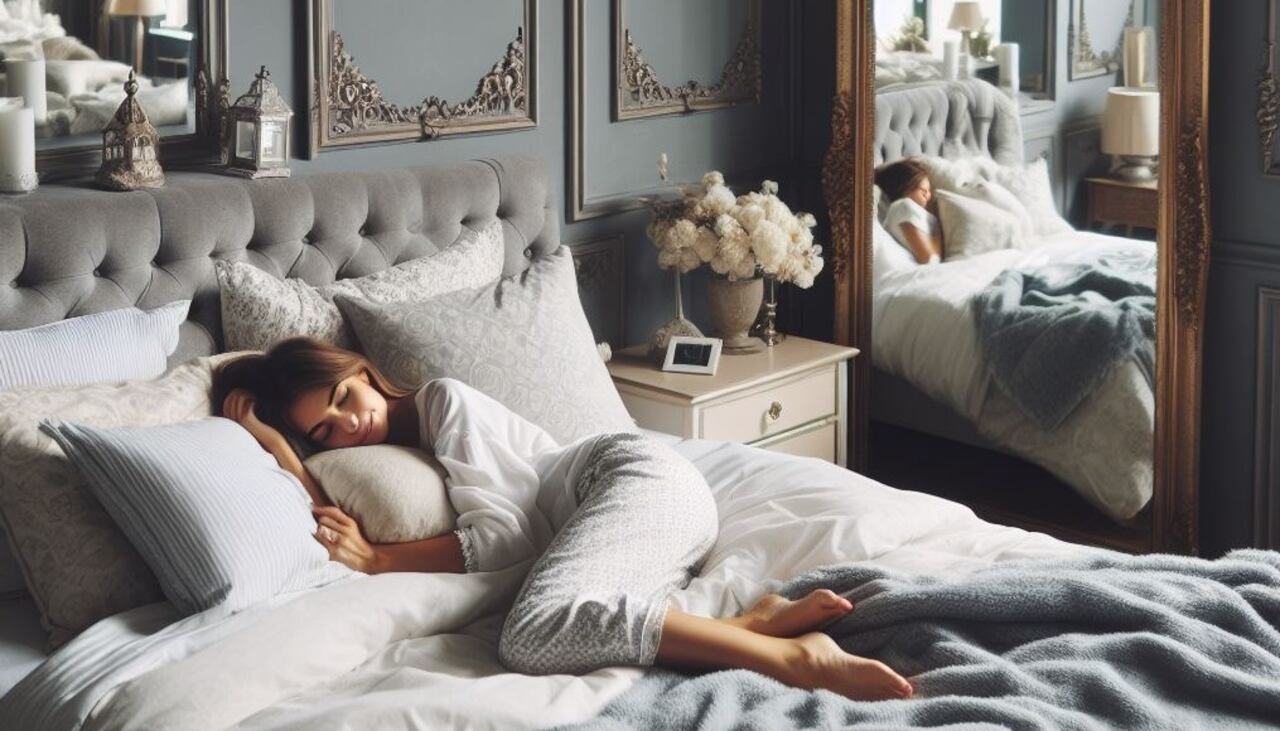 Según el Feng Shui, no es recomendable dormir frente a un espejo.