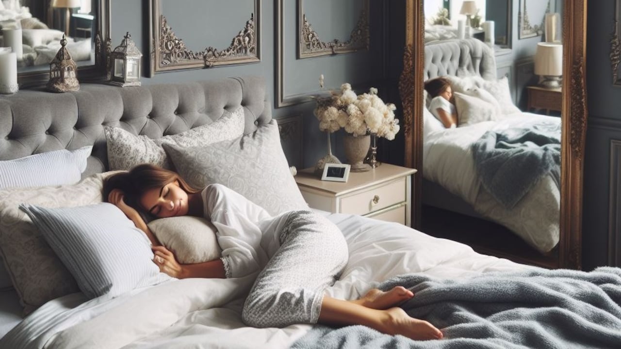 Según el Feng Shui, no es recomendable dormir frente a un espejo.