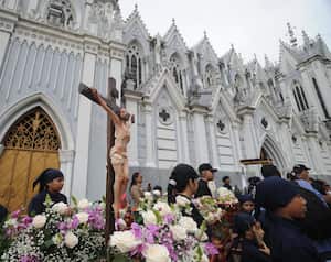 Procesión infantil que sale desde La Ermita por el Bulevar del río hasta la Calle 8. (Foto: Oswaldo Páez)