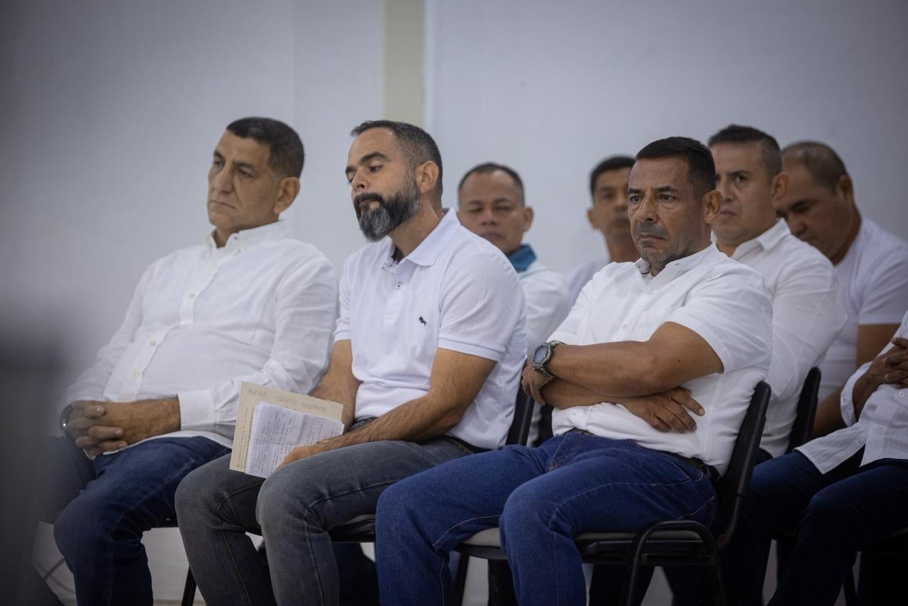 Los antiguos miembros de la Brigada XVII del Ejército Nacional compareciendo ante la JEP.