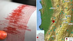 Temblor en el municipio de Versalles, Valle, este domingo, 25 de octubre.