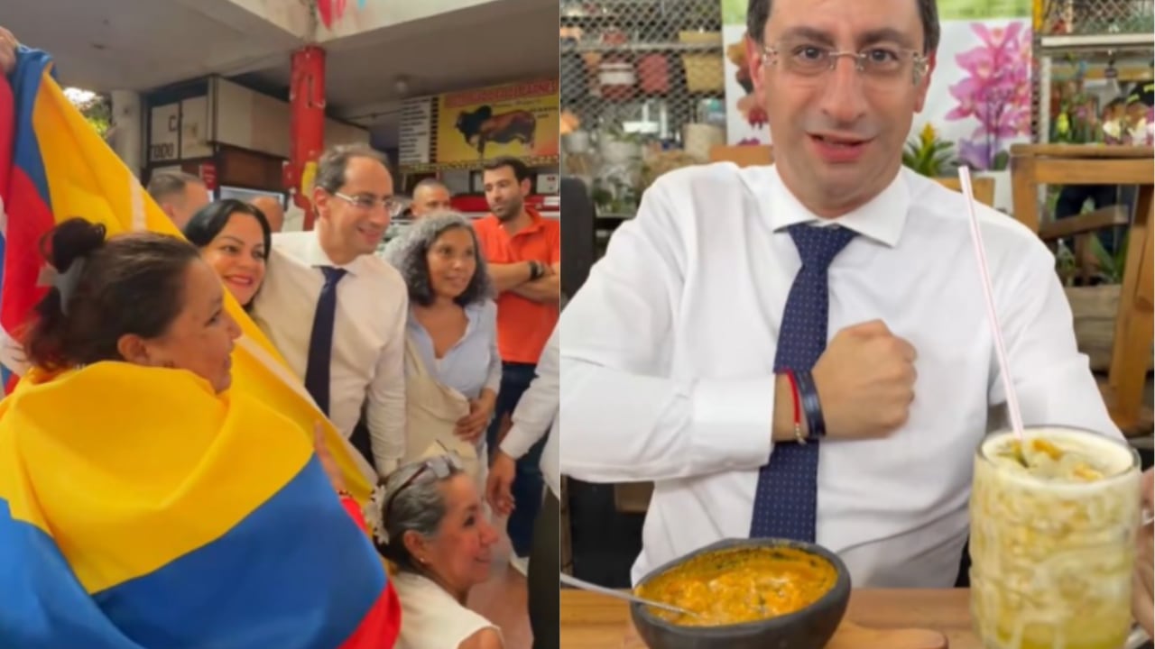 El vicepresidente compartió un almuerzo con la comunidad en una tradicional galería de Cali