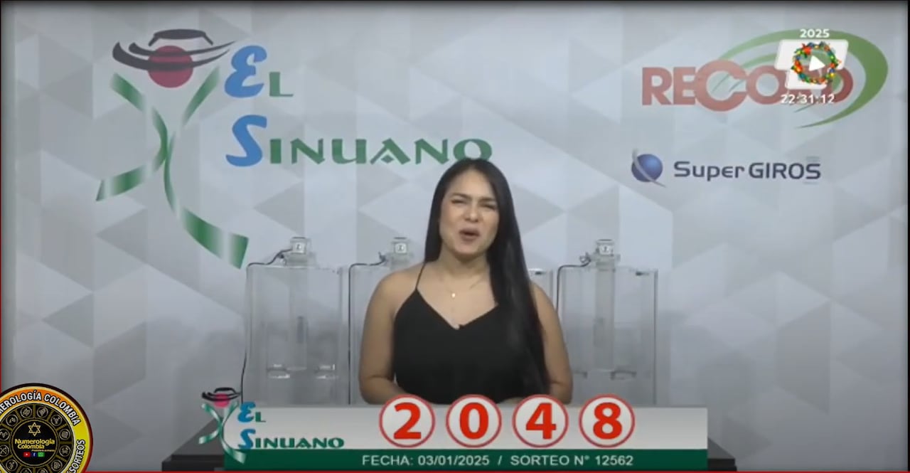 Este es el resultado del sorteo El Sinuano Noche de este viernes, 3 de enero de 2025.