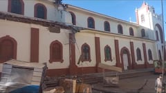 La iglesia del municipio de El Tambo, Cauca, terminó averiada en su estructura tras el fuerte temblor registrado en la mañana de este lunes 10 de agosto.