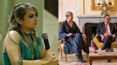 De izquierda a derecha: Andrea Petro, Verónica Alcocer y Gustavo Petro.