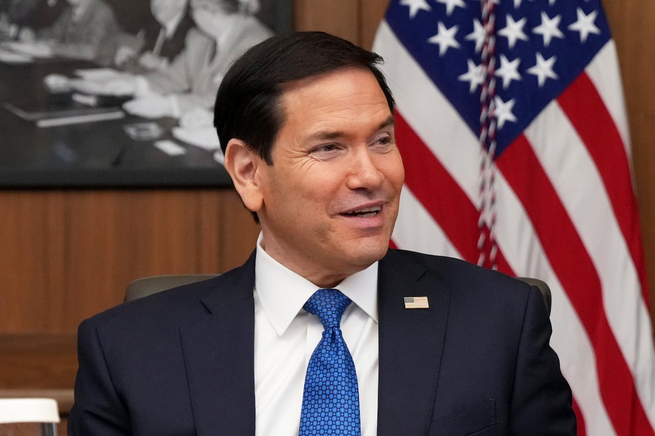 El secretario de Estado, Marco Rubio, durante una reunión de gabinete.
