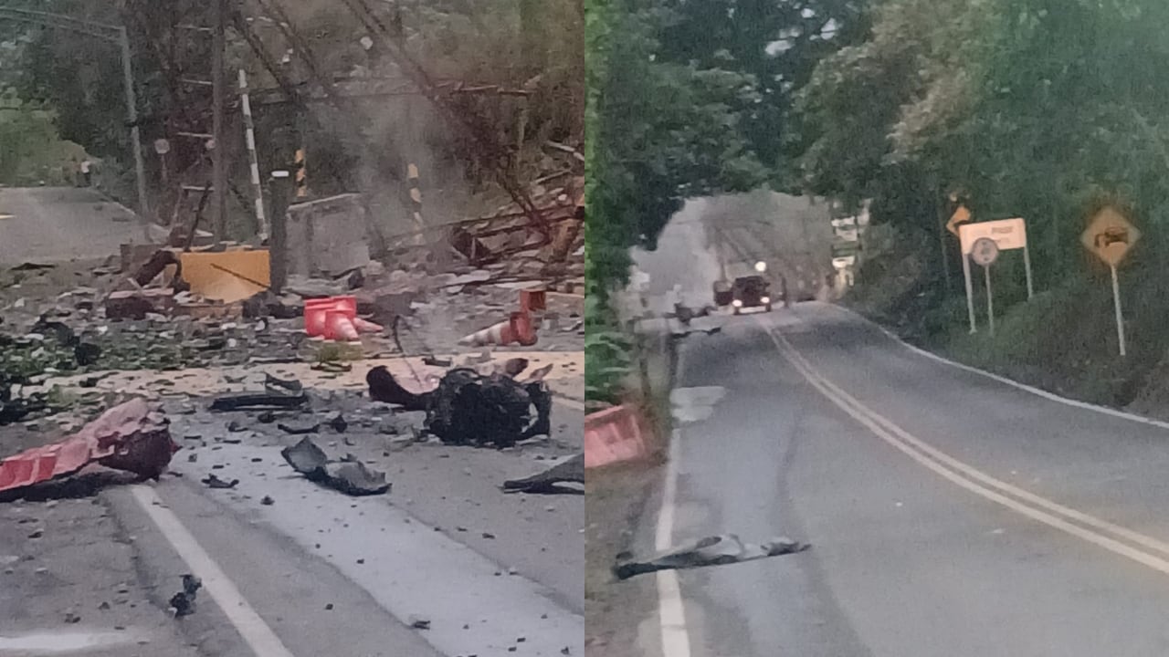 Atentado con explosivos en el peaje de El Mango en la vía Panamericana.