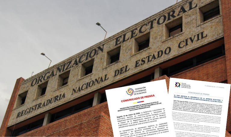 Diferentes gremios y federaciones mostraron su respaldo a la Registraduría.