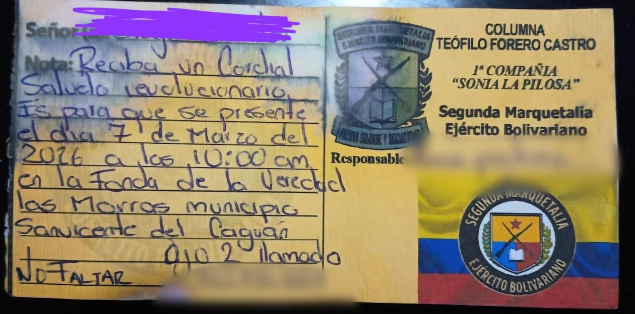 Alias Vladimir, uno de los hombres más buscados por extorsión, fue capturado en Neiva. El sujeto sería el presunto cabecilla de finanzas tanto de la primera compañía Sonia La Pilosa, como de la Compañía Óscar Mondragón, de la Estructura Segunda Marquetalia Teófilo Forero Castro, con presencia delictiva en los departamentos de Huila y Caquetá.