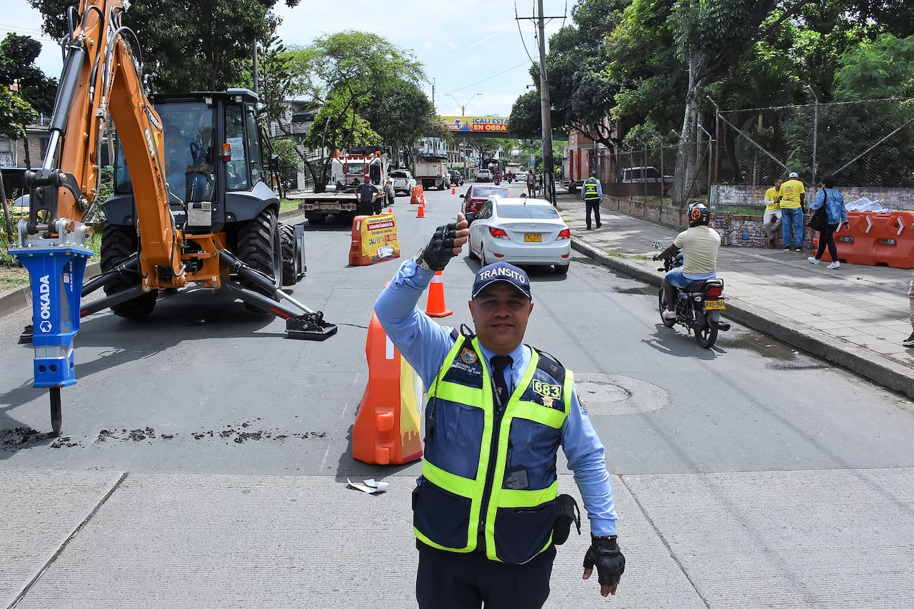 Inicio de obras viales en la avenida ciudad de Cali.