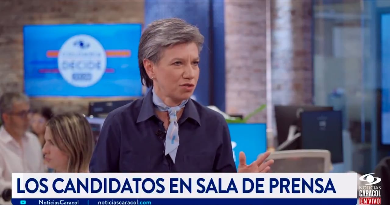 Claudia López en Caracol Noticias