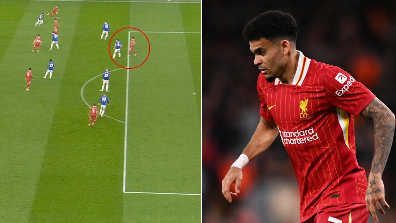 Luis Díaz, protagonista de polémica en el gol de Liverpool contra Everton