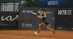 Yuliana Lizarazo en acción en medio del Kia Open que se desarrolla en Cali.