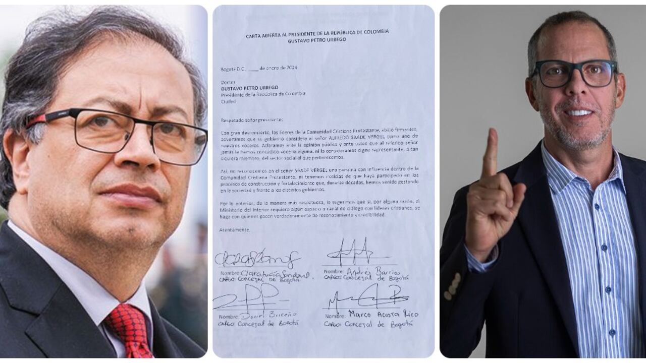 Gustavo Petro, la carta que enviaron los cristianos y Alfredo Saade.