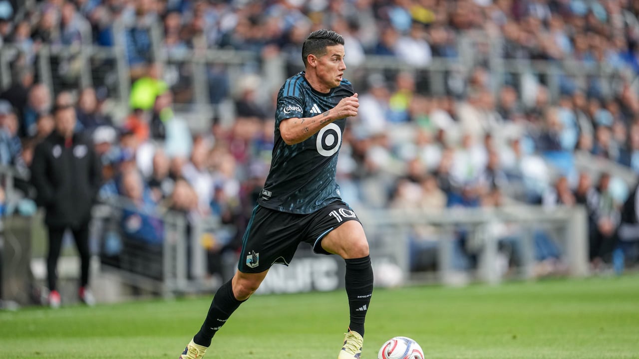James Rodríguez en un partido con el Minnesota United.