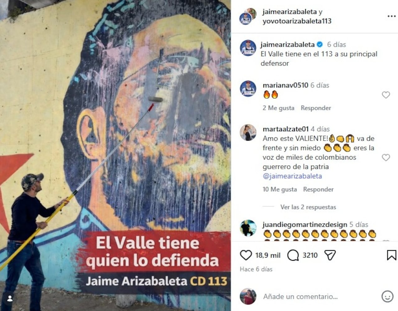 Jaime Arizabaleta borra publicidad de Iván Cepeda.