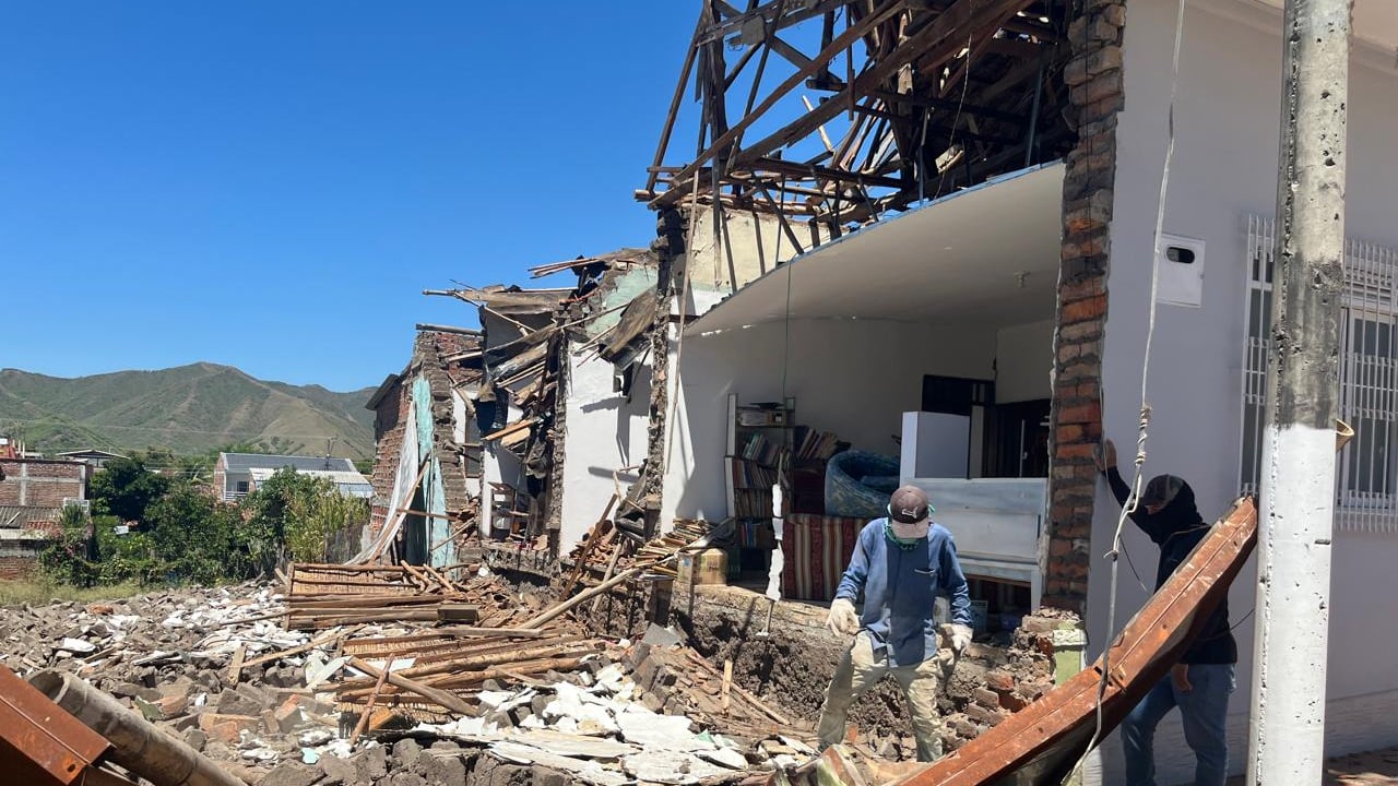 En la Unión, Valle, también se reportan varias casas caídas tras el terremoto de 7,4 que afectó al Suroccidente colombiano.