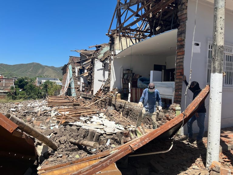 En la Unión, Valle, también se reportan varias casas caídas tras el terremoto de 7,4 que afectó al Suroccidente colombiano.