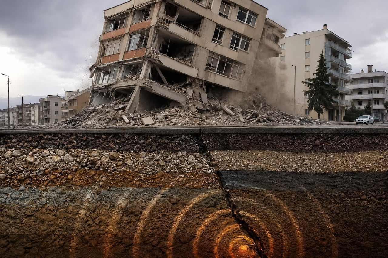 Las ondas sísmicas viajan desde el interior de la Tierra hasta la superficie, donde las características del suelo y las construcciones pueden influir en la intensidad de los daños.