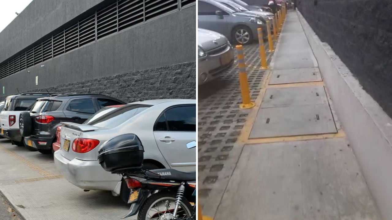 Ante la gran afluencia de vehículos, el supermercado modificó el espacio con unas señalizaciones para el tránsito de los peatones.