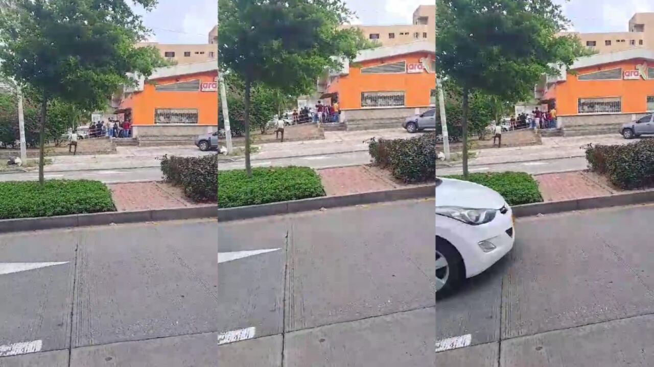 El hecho se registró en una de las sucursales de tiendas Ara.