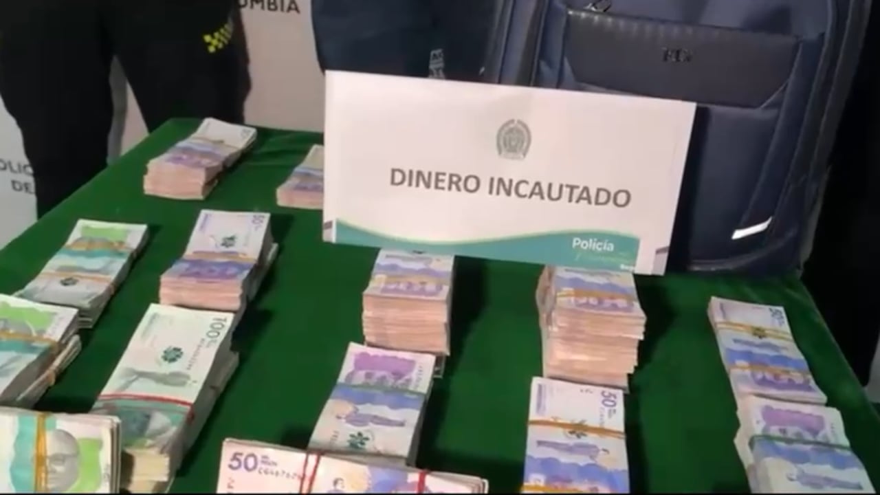 Dinero incautado por la Policía en Bogotá, previo a las elecciones