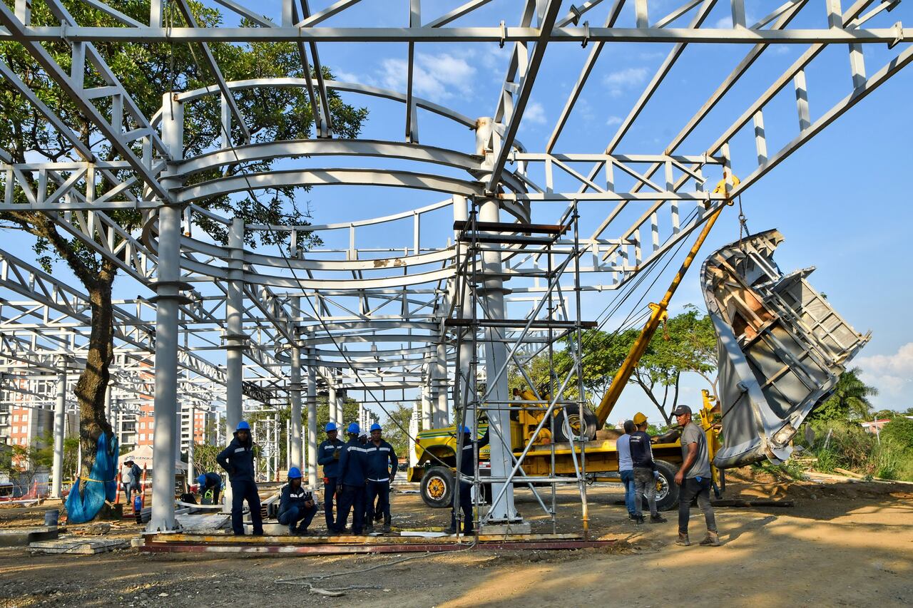 Llegan a Cali primeras piezas del buque que se exhibirá en Parque Pacífico!, Dic 13 DE 2023 / Foto Wirman Rios, EL PAIS