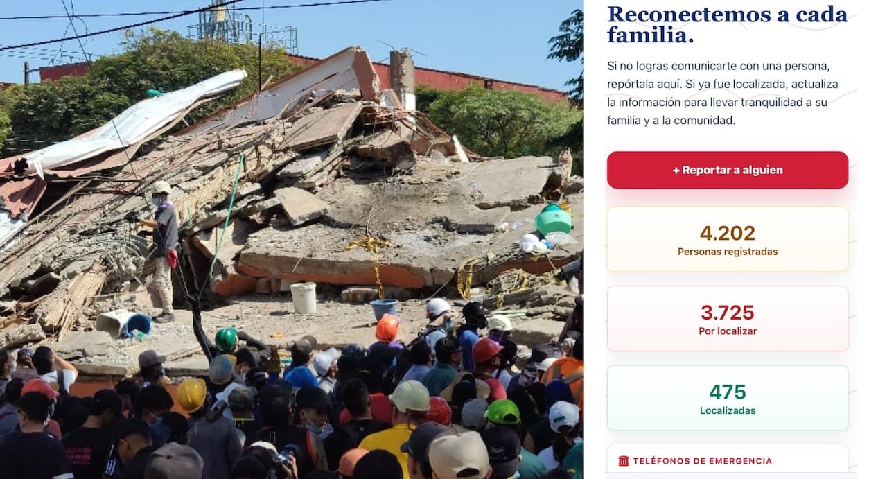 El portal Colombia Te Busca permite registrar información de personas cuyo paradero se desconoce tras la emergencia.